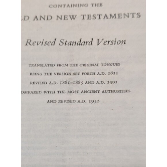 Holy Bible Revised Standard Version RSV Nelson 1952 Faux Leather Black - Picture 10 of 16
